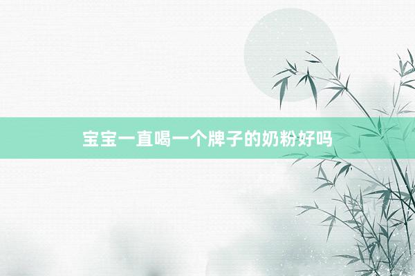 宝宝一直喝一个牌子的奶粉好吗