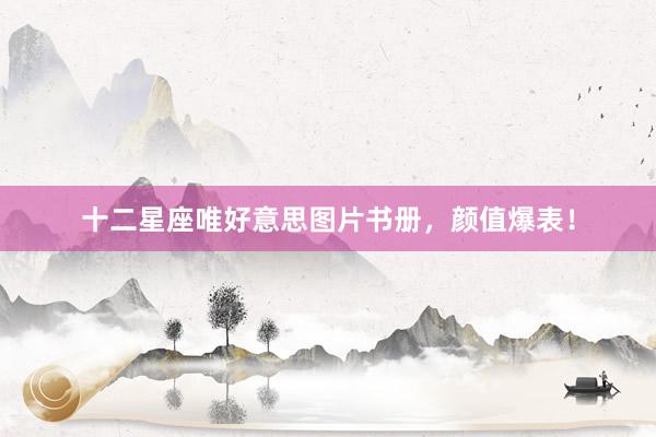十二星座唯好意思图片书册，颜值爆表！